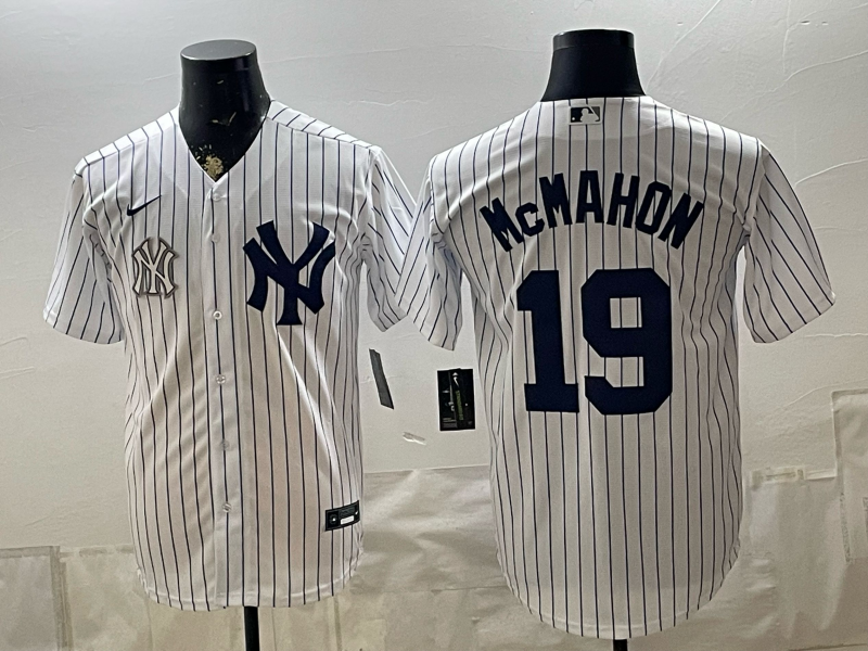 Men 2026 New York Yankees #19 McMahon white Nike MLB Jersey 0822003->new york yankees->MLB Jersey